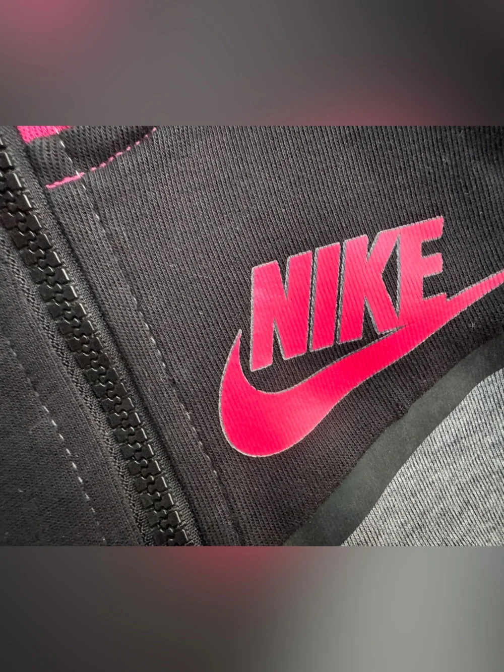 Nike Tech Fleece Hoodie Kids 3T Pink/gray Fleece Hooded Jacket Sweatshirt